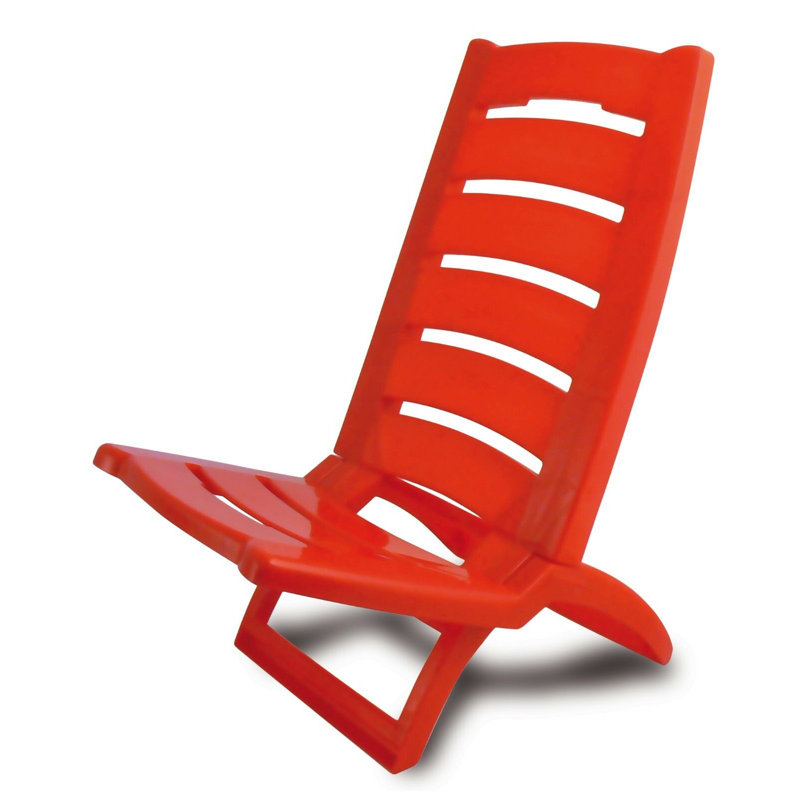 Folding Beach Chair, Red
