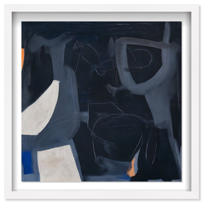 Obscured Voices I Shadowbox Abstract Print by Oliver Gal, Black Frame, 12 x 12