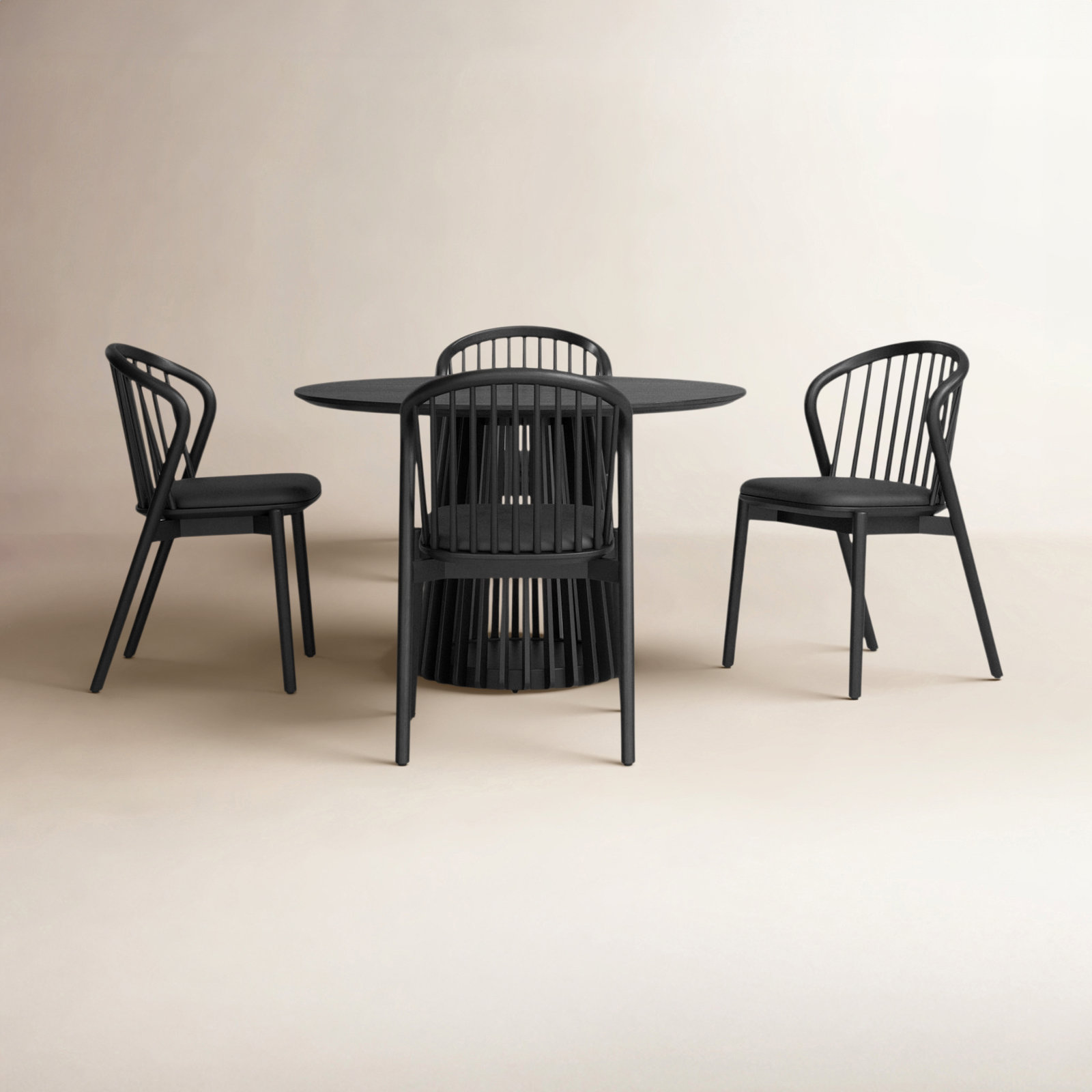 Buffolino 5 - Piece Extendable Dining Set, Black, Black