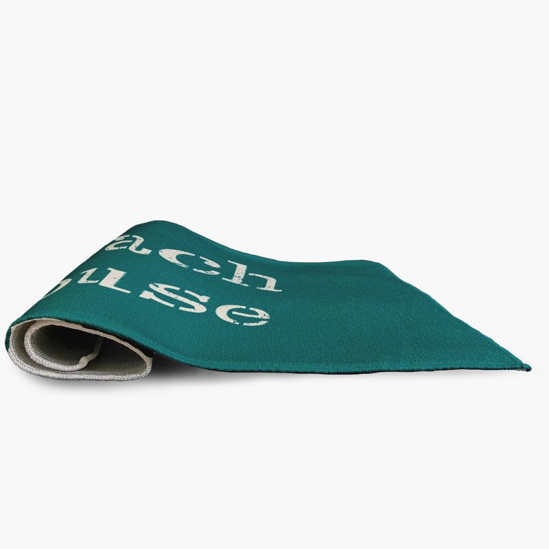 Tapis intérieur / extérieur bleu sarcelle Markleville, Rectangle 2 pi x 3 pi