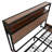 Large Raised-Pattern Storage Bed Frame, Wooden Platform Bed Frame With Multiple Drawer Storage Function, Bedside Socket, Brown Wood (Queen)
