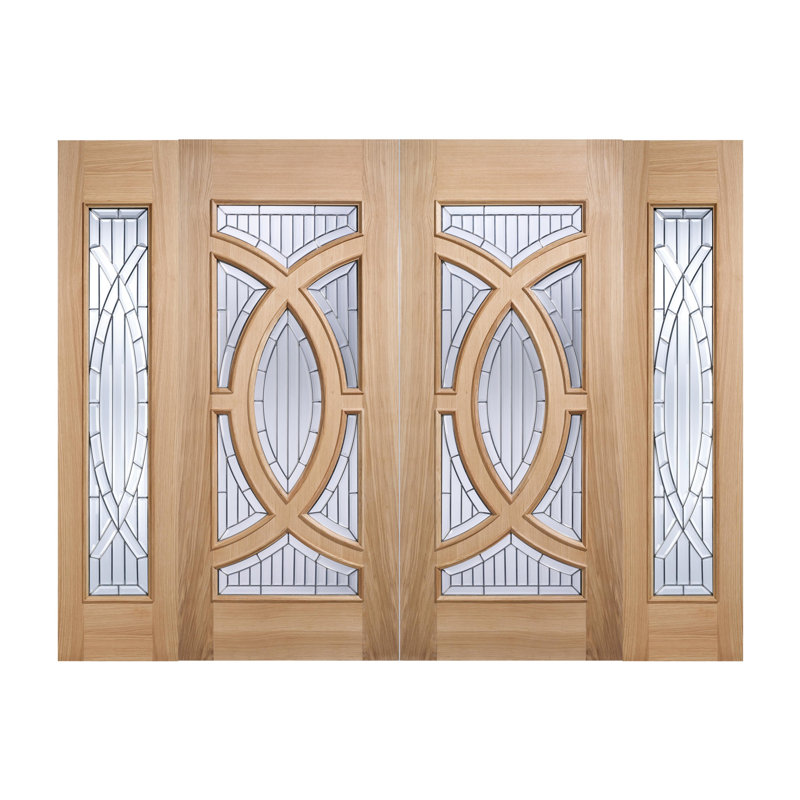 Majestic Glazed External Door, 1981mm H x 762mm W x 44mm D, Light Oak