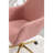 Modern Teddy Fabric Material Adjustable Height 360 Revolving Home Office Chair With Gold Metal Legs And Universal Wheel For Indoor,Pink-250571463