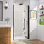 Porte de douche pliante en verre sans cadre, 91-95 cm de largeur x 183 cm de hauteur-72077769