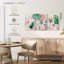 Ensemble de 3 pièces florales et botaniques avec jolies fleurs tropicales sur toile-67984806