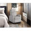 Fauteuil inclinable moderne avec dossier en velours côtelé gris clair pour plus de confort et de style dans les salons-1755880634
