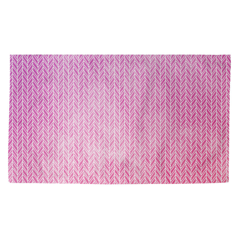 Tapis de zone rouge/mauve chevrons Avicia, Rectangle 5 pi 3 po x 7 pi 2 po