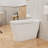 Smart Toilet with Self Clean Bidet And Auto Sensor Flush, Soft-closing Heat Seat, Tankless Auto Flush, Massage Clean, Warm Wash/Dryer, Remote Control
