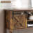 Entryway Table with Storage Shelf, Sliding Barn Doors Console Table for Living Room Hallway-1613821642