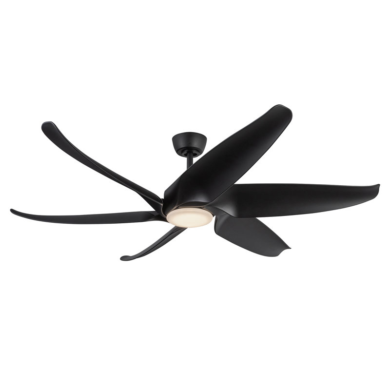 Coronado 55.63'' Ceiling Fan with LED Lights, Matte Black