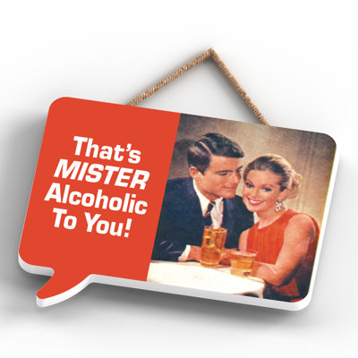 Pinup Thats Mister Alcoholic - Print on MDF