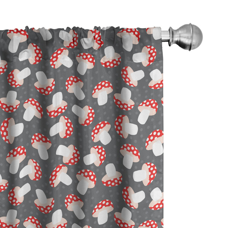 Mushroom Semi-Sheer Rod Pocket Curtain Panels, 28" x 63"