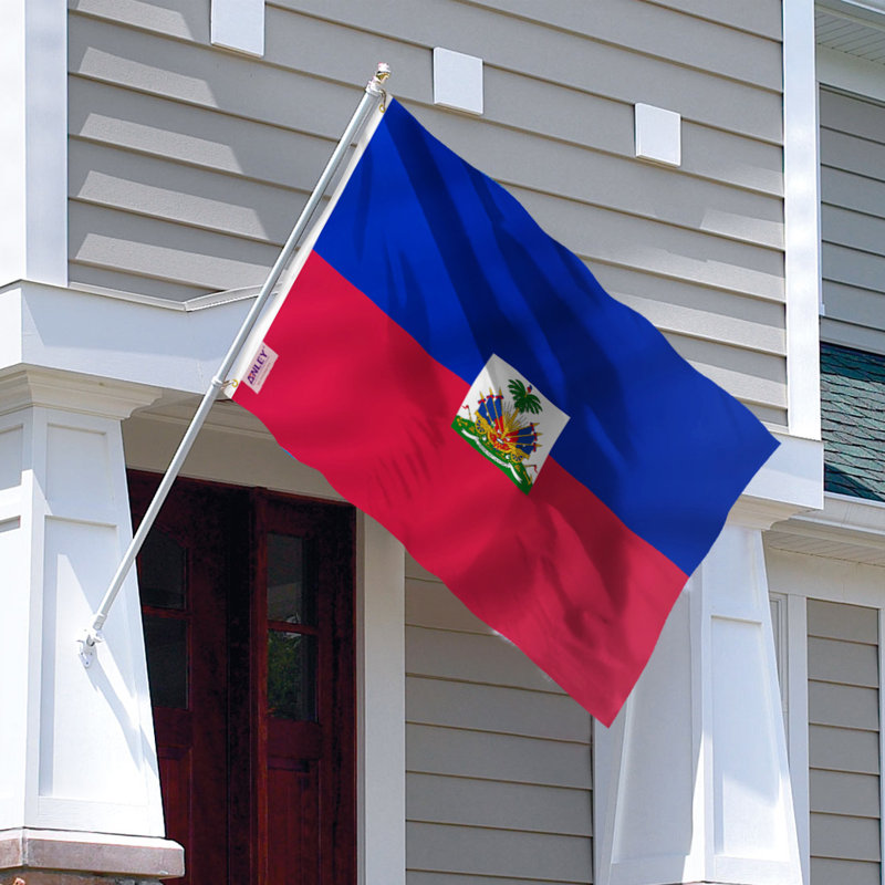 Drapeau de maison d'Haïti en polyester 36 x 60 po
