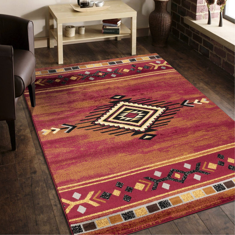 Area Rug In Red, 2.58 Ft X 7.25 Ft, Polypropylene, Ideal For Active Lifestyles And High Traffic 2 Ft. 7 In. 3 Red Rug, Inspired, Daily Life