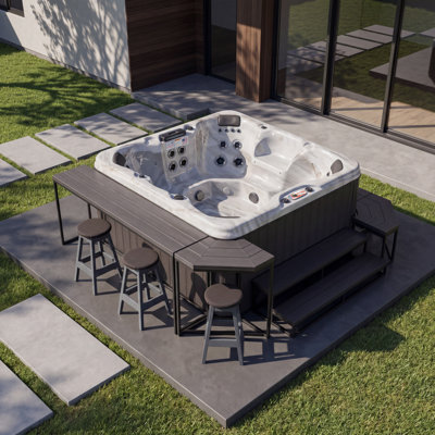 Gold Vista Hot Tub Surround in Dark Brown (8-Piece)