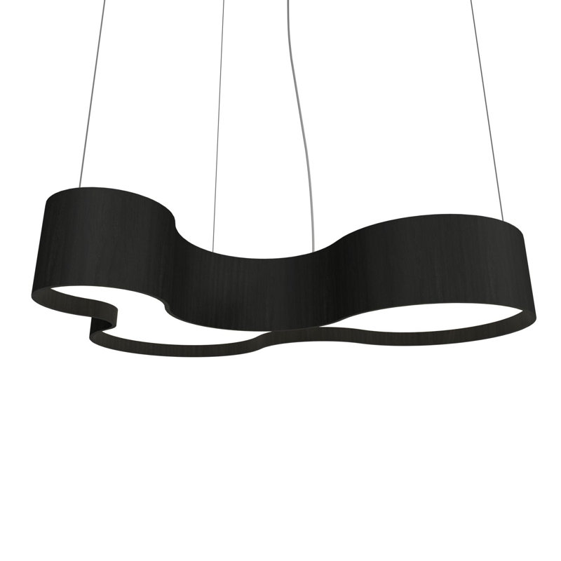Orgânica 1 - Light LED Pendant, 7.87" H x 47.24" W x 47.24" D, Charcoal