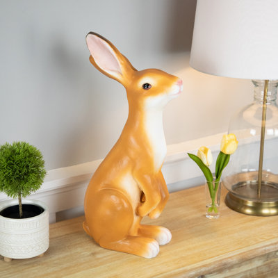 Statue de jardin debout lapin curieux
