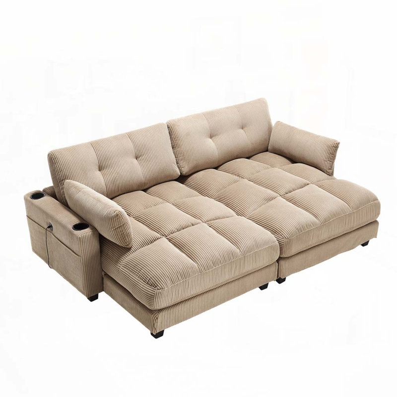 1 Seat Sleeper Sofa, Khaki