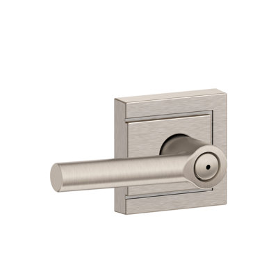 Broadway Lever with Upland Trim Bed and Bath Lock