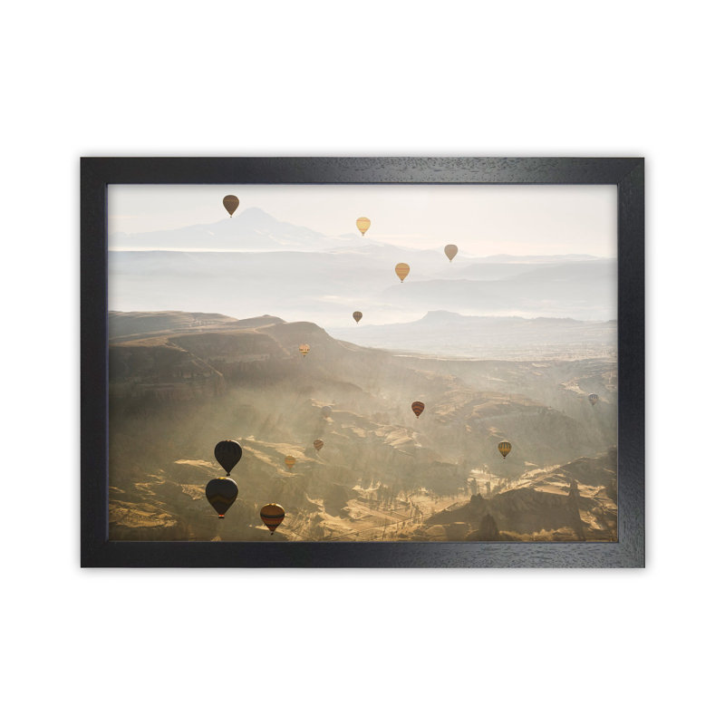 Up up away 1 Piece Wall Art on Canvas, 34cm H x 46cm W x 3cm D, Black Framed
