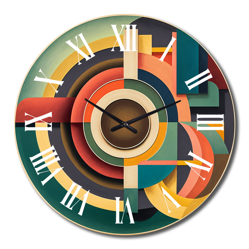 Horloge murale Mid-Century Vintage Circular Visions III, Grand