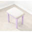 Table de coiffeuse et tabouret rembourré en bois mauve avec miroir de rangement à 3 tiroirs-1546473009