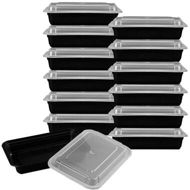 Meal Prep Microwavable Food Containers With Lids Reusable BPA Free 28 Oz. 