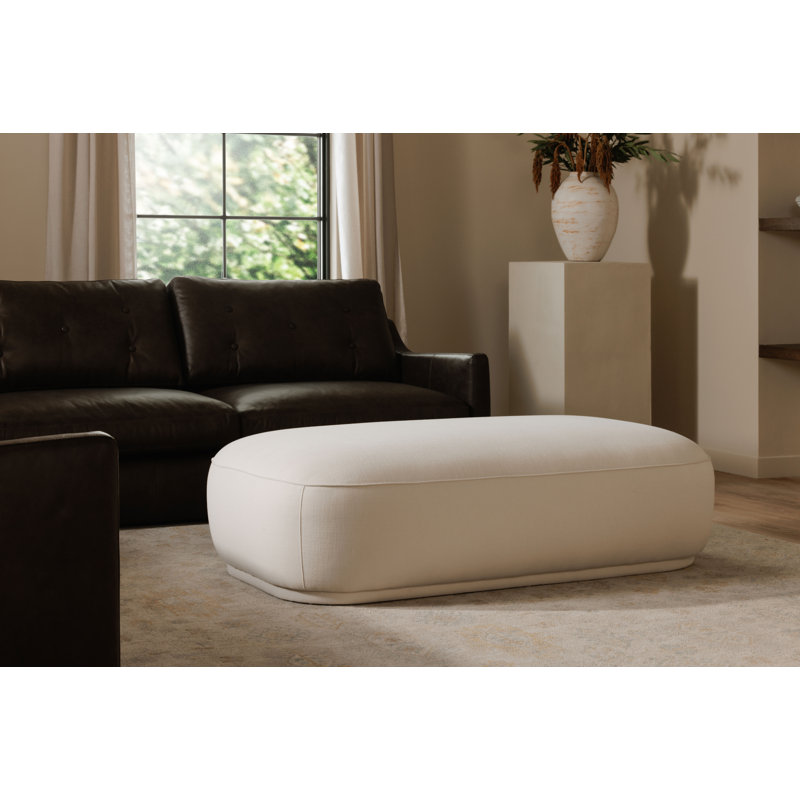 Marion Rectangular Standard Ottoman, White