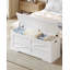 Coffre de rangement 47,2 po, coffre de rangement très grand avec 2 charnières, banc en bois, coffre de rangement relevable, banc à chaussures pour entrée, chambre à coucher, salon, blanc-126248601-87934097