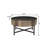 Rustic Vintage Coffee Table With Mango Wood And Pressure Hinges, MS Iron Base For Robust Support.