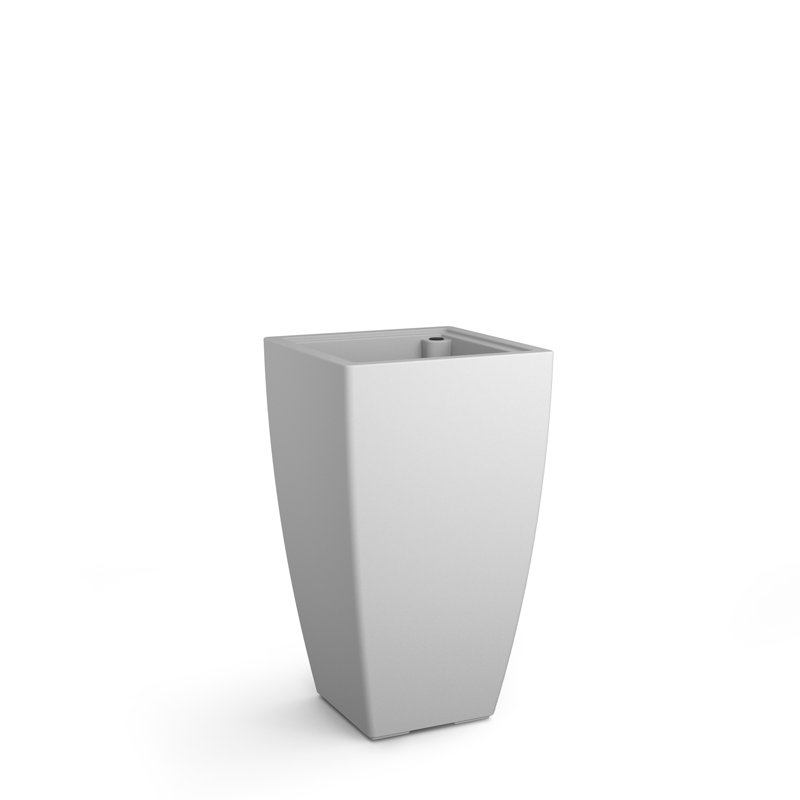 Grand pot à fleurs avec arrosage automatique 26 pouces Mayne Kobi, 26'' H x 15'' W x 15'' D, Blanc