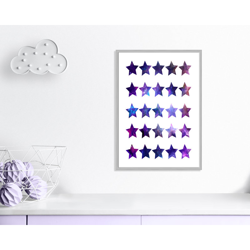 Décoration murale pour enfants rockin, H 35,5 po x l 25,5 po x P 1,19 po, Encadré de boîte argent