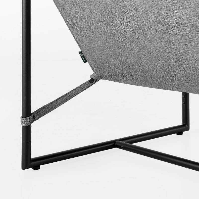 Reagle Modern Metal Framed Sling Accent Chair, Thompson Light Grey