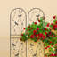 Barrière de jardin, treillis de jardin en métal 71 po x 19,7 po à treillis antirouille pour plantes grimpantes