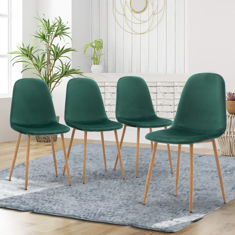 Chaise d'appoint Avion, Velours vert