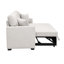 Canapé modulaire en mélange de lin avec lit escamotable et rangement pour chaise longue-972932773