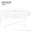 Table basse ronde moderne de 31,5 pouces pour salon, petite table basse Modern Handcraft