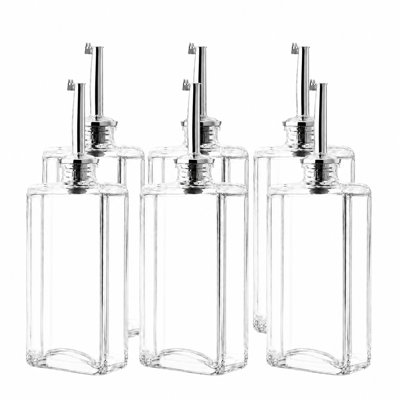  Kitchen Cooking Oil Dispenser Set, 6-Piece Olive Oil and Vinegar Bottles with Dispenser for Home Kitchen Use