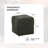 14.2" Square Corduroy Woven Ottoman, Soft Foot Rest Stool With Solid Wood Frame - Grey-402702258