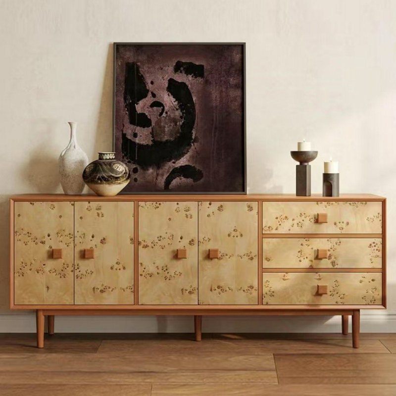 Retro-Style Home Sideboard, 29.53" H x 78.74" W x 15.75" D 