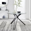 Modern Casino Glass and Metal Hairpin Leg Dining Table Set With 4 Luxury Velvet Dining Chairs-1573076202