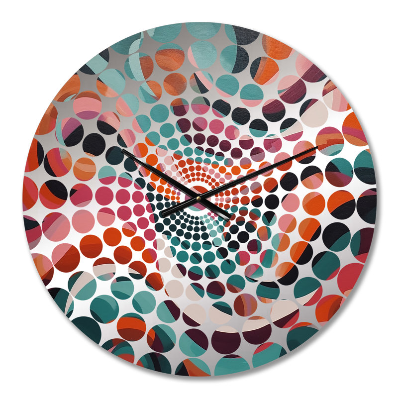 Horloge murale Tink - Abstract Mid-Century, Médium