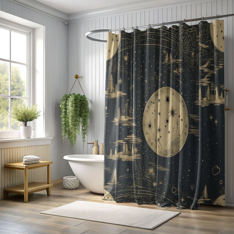Rideau de douche Melissia, H 74 po x l 71 po
