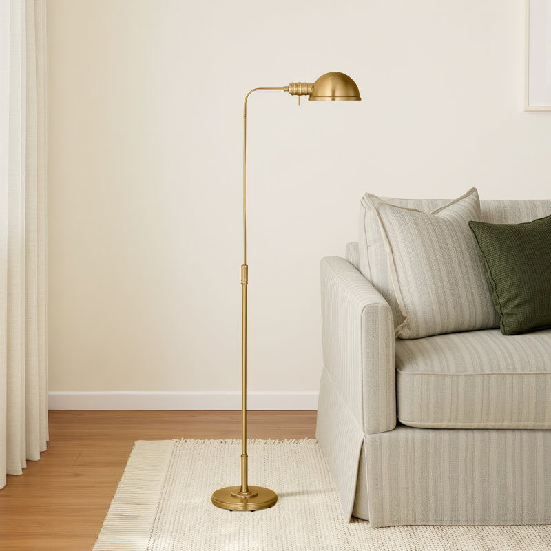 43.25'' Task Floor Lamp, Burnished Brass