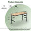 Établi à hauteur réglable, poste de travail robuste en bois d'hévéa de 60 po avec prises de courant, table de travail en bois franc d'une capacité de charge de 2000 lb pour atelier, garage, bureau, maison, commercial