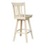 Tabouret de bar pivotant en bois massif Derene-43743878