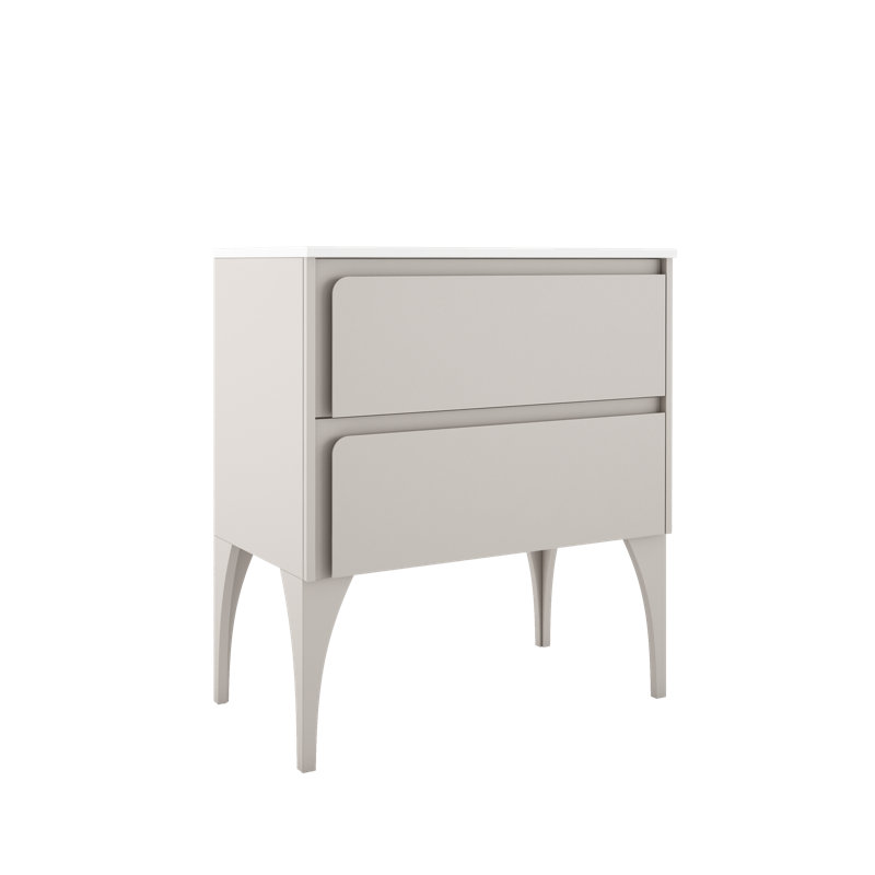 Cordoba 32'' Free Standing Single Bathroom Vanity with Ceramic Top, Cotton