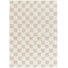 Atiran Checkered Shag Beige Area Rug
