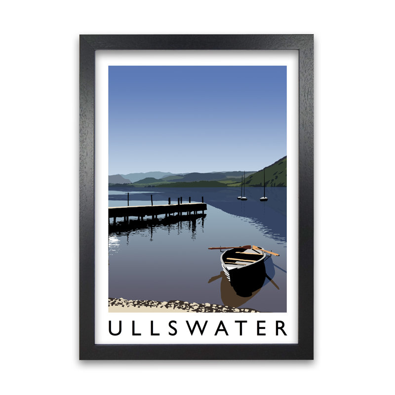 Ullswater by Richard O'Neill - Single Picture Frame Print, 841 cm H x 594 cm W, Black