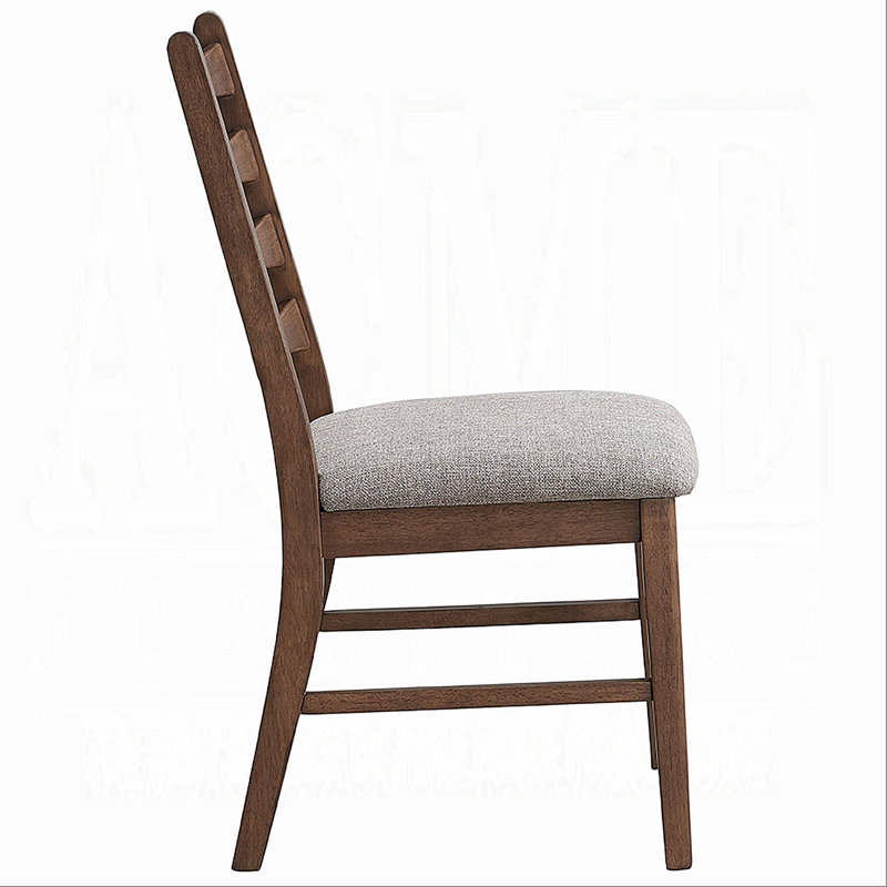 Ensemble de salle à manger moderne avec finition en noyer, 7, Gris